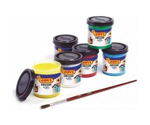 Peinture Acrylique - Enfant - Scolaire - Arts Plastiques - 6 Pots De 55ml - Jovi