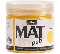 Peinture acrylique - Extra mate - Jaune doré - 256003 - Pébéo Mat Pub - 140ml