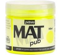 Peinture acrylique - Extra mate - Jaune fluo - 256026 - Pébéo Mat Pub - 140ml Jaune