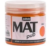 Peinture acrylique - Extra mate - Orange vif - 256004 - Pébéo Mat Pub - 140ml Orange