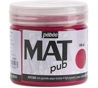 Peinture acrylique - Extra mate - Rouge carmin - 256007 - Pébéo Mat Pub - 140ml Rouge
