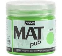 Peinture acrylique - Extra mate - Vert lumière - 256015 - Pébéo Mat Pub - 140ml Vert