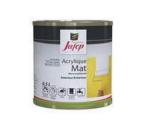 Peinture Acrylique Finition Mate 0,5L - Couleur Noir - Surface entre 6 et 7 m² - Multi Supports - Sèche Rapidement - Peinture Murale - Utilisation Intérieur et Extérieur - Jafep