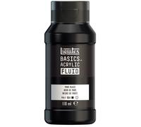 Liquitex 8870417 Basics Fluid - Peinture acrylique à consistance fluide, à séchage rapide, résistante à la lumière, imperméable, à base d'eau, Flacon de 118 ml, Noir de Mars