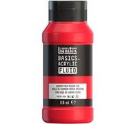 Peinture acrylique - Fluide - Rouge cadmium moyen imitation - 151 - Liquitex - Basics Acrylic fluid - 118ml Rouge