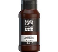 Liquitex 8870410 Basics Fluid - Peinture acrylique à consistance fluide, à séchage rapide, résistante à la lumière, imperméable, à base d'eau, Flacon de 118 ml, Terre d'Ombre Brulée