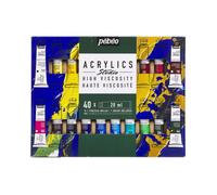 PEBEO Studio Acrylics-Set Peinture Acrylique, Couleurs complémentaires, 40 x 20 ml + Pinceau