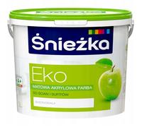 Peinture acrylique hypoallergénique blanche Śnieżka EKO pour murs et plafonds 3L
