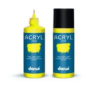 Peinture Acrylique - Jaune Citron - Tous Supports - Opaque - Indélébile - Darwi - 80ml