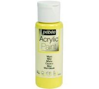 Peinture acrylique - Jaune clair - Mat - Fluide - Tous supports - Loisirs créatifs - Pébéo - 59ml Jaune