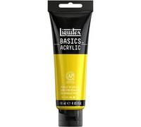 Peinture acrylique - Jaune d'or métallique - Liquitex Basics acrylic - Tube 118ml Jaune