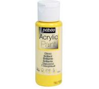Peinture acrylique - Jaune safran - Brillant - Fluide - Tous supports - Loisirs créatifs - Pébéo - 59ml Jaune