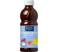 Peinture acrylique lefranc bourgeois glossy fluide brillante indélébile multi-supports chocolat flacon 500ml