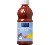 Peinture acrylique lefranc bourgeois glossy fluide brillante indélébile multi-supports terre sienne brûlée flacon 500ml