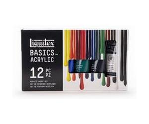 Peinture acrylique - Liquitex - Basics Acrylic - Coffret 12 tubes de 22ml - Assortiment