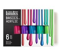 Peinture acrylique - Liquitex - Basics acrylics - 6 tubes 118ml - Couleurs métal