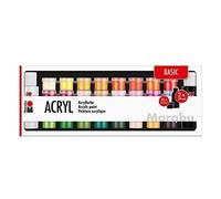 Peinture Acrylique - MARABU - Ensemble MR1210000000208 - Couleurs vives - Qualité supérieure - Mixte