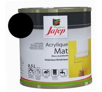 Peinture acrylique mat noir Jafep 0,5 L
