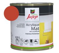 Peinture acrylique mat rouge vif Jafep 0,5 L