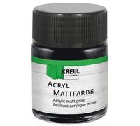 Peinture acrylique mate - KREUL - Noir - 50 ml - Résistante à l'eau - Résistante à la lumière - Finition mate