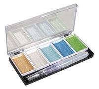 Peinture acrylique métalique bleu-vert 5 couleurs Multicolore G