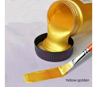 Peinture acrylique métallique dorée 3,38 oz/100 ml, imperméable et résistante à la décoloration, pour la coloration de statues, le DIY, la peinture à la main sur vêtements, le graffiti, les pigments.