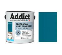 Peinture acrylique murs et boiseries, bleu pétrole mat, 2.5 L
