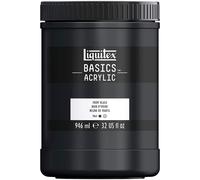 Liquitex 8870354 Basics - peinture acrylique, peinture artistique monopigmentée, résistante à la lumière, qualité archive, finition satinée, Noir Ivoire, Pot 946ml