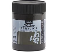 PEBEO - Acrylique Fine Studio Acrylics - Peinture Acrylique Noir - Noir de Mars - 500 ml