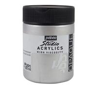 Peinture Acrylique - PÉBÉO - Argent Iridescent - 500 ml - Brillant - Mixte