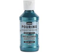 Pébéo Peinture Acrylique Pouring Expériences – Prête à l'emploi – Bleu Cobalt Métallique 118 ml