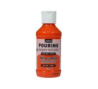 Pébéo Peinture acrylique Pouring – Pré-mélangée, prête à l'emploi, brillante – Orange 118 ml