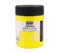 Pébéo - Acrylique Fine Studio Acrylics - Peinture Acrylique Jaune - Jaune Fluorescent - 500 ml