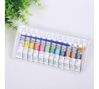 Peinture Acrylique Professionnelle De 6 Ml 12 Couleurs, Ensemble D'aquarelle, Pinceau De Peinture Murale ? Main