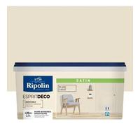 Peinture acrylique Ripolin ESPRIT DECO monocouche satin 2.5 L blanc cassé