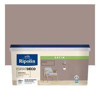 Peinture acrylique Ripolin ESPRIT DECO monocouche satin 2.5 L taupe