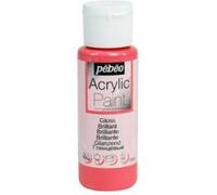 Peinture acrylique - Rose hibiscus - Brillant - Fluide - Tous supports - Loisirs créatifs - Pébéo - 59ml Rose
