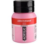 Royal Talens Amsterdam – Peinture acrylique – Rose quinacridone clair 385 – Pot de 500 ml