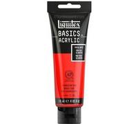 Liquitex 8870072 Basics - Peinture acrylique, peinture artistique monopigmentée, résistante à la lumière, qualité archive, finition satinée, tube de 118 ml - Rouge Fluorescent