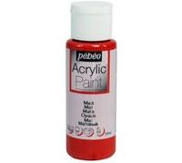 Peinture acrylique - Rouge velours - Mat - Fluide - Tous supports - Loisirs créatifs - Pébéo - 59ml Rouge