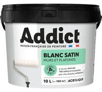Peinture Acrylique Satinée 10l Finition Satinée Durable Murs Et Plafonds - Addict