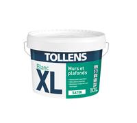 Peinture acrylique satinée blanche Tollens 10 litres