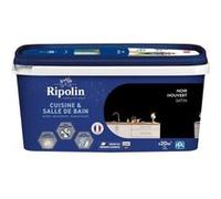 Ripolin Peinture murs, boiseries, plafonds, radiateurs – Cuisine et bain – 2 L – Noir Houvert