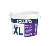 Peinture acrylique velours blanc Tollens 10 litres