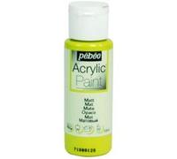 Peinture acrylique - Vert lumière - Mat - Fluide - Tous supports - Loisirs créatifs - Pébéo - 59ml Vert