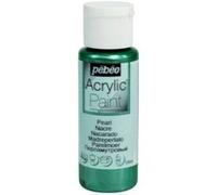 Peinture acrylique - Vert - Nacré - Fluide - Tous supports - Loisirs créatifs - Pébéo - 59ml Vert