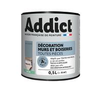 Peinture Addict Déco.m&bois Satin Bleu Céleste 0,5l - Addict
