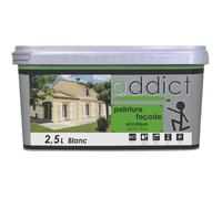 Peinture - Addict - Façade - Boîte 2,5l - Blanc - Résine acrylique