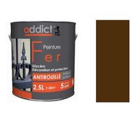 Peinture - ADDICT - Marron brun noyer - Glycérophtalique - Brillant - 2.5L