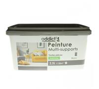 Peinture Addict multi-support blanche 2.5L 2,5L Blanc Satiné